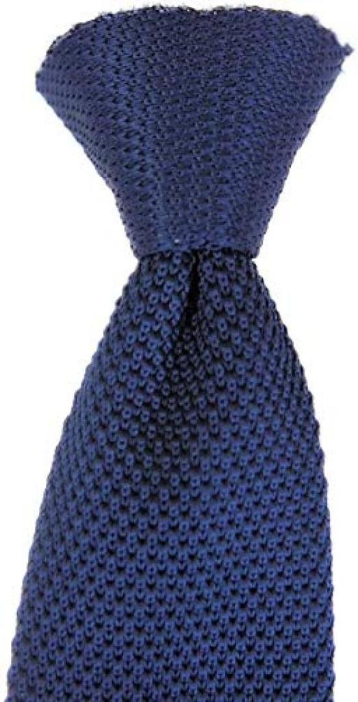 [Shikisai no Mise] Einhand-Reißverschlusskrawatte, Einfach zu tragen, Herren, Hochzeit, Business, Formelle Anlässe (Gestrickte Krawatte, Blau)