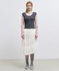 Nigaennikol Tiered Sheer Long Skirt_Cream