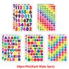 10 Sheets Diary Graffiti Stickers Student Notebook Decoration Heart Number Letter Dot Sticker Scrapbook Albums Self-adhesive