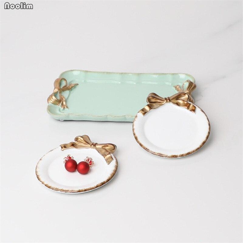 Homoyoyo Plateau Décoratif Vintage En Fer 15cm - Assiette Pour Snacks, Bijoux Et Desserts