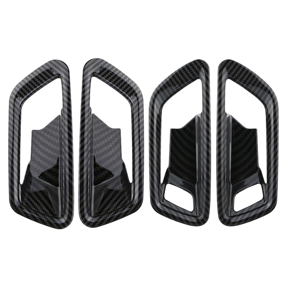 ABS Kolfiber Innerdörrskål Dekoration för Ford Maverick 2022-2024 Innerdörrshandtag Ram Trim Dekaler Tillbehör