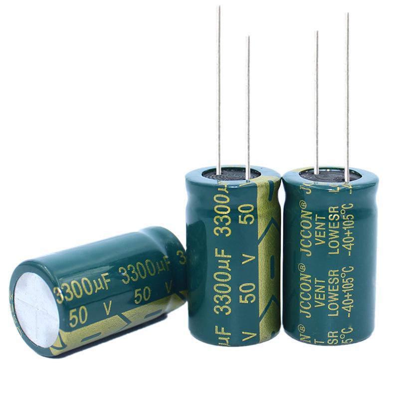 50V 3300µF JCCON High-Frequency Low-Resistance Aluminum Capacitor for Audio Amplifiers, 18x35