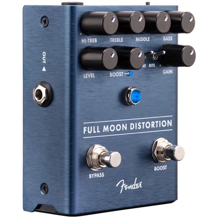 Pédale D'effets - Fender Full Moon Distortion - Son À Haut Gain - Contrôles Variés - Alimentation 9V