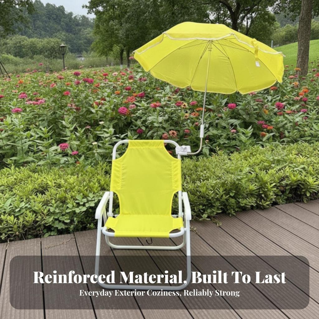 Chair with Umbrella Shaded Beach Sturdy for Fishing, Campers