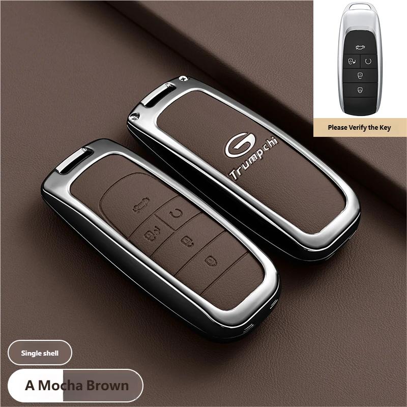newFor GAC Trumpchi GS7 GS8 GM8 GS5 GA6 GM6 Zinc Alloy Leather Key Protect Holder Fob Auto Accessories Car Remote Key Case Cover