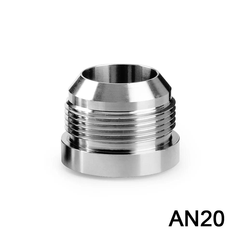 1PCS  Male Billet Stainless Steel Straight Male Weld Fitting AN6 AN8 AN10 AN12 AN16 AN20 Adapter Weld Bung Nitrous Hose Fitting
