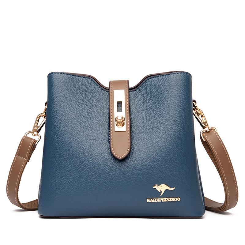 New Crossbody Shoulder Bag for Women Contrasting Color Fashion Ladies Bucket Bag for Women
