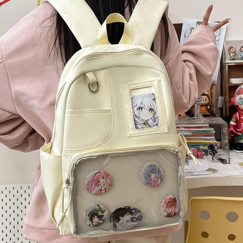 Zaino di Grande Capacità Versatile per il Campus Borsa Trasparente per Dolori Zaino Casual Multi-strato da Viaggio Stile College Borsa da Scuola