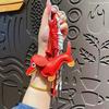 Keychain Pendant Imitation Leather Dachshund Shape Key Chain with Heart-Shaped Metal Buckle Braided Rope Bag Charm Accessory