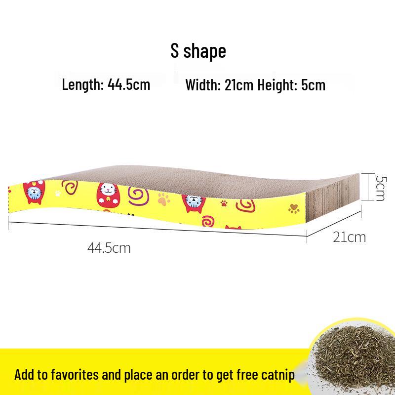 Wear-Resistant Cat Scratching Board & Claw Toy - Durable, Debris-Free Nest/Cardboard Pet Bed