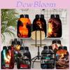 Stylish Godzilla Vs King Kong Backpack For Students With Cartoon Patterns And Adjustable Straps