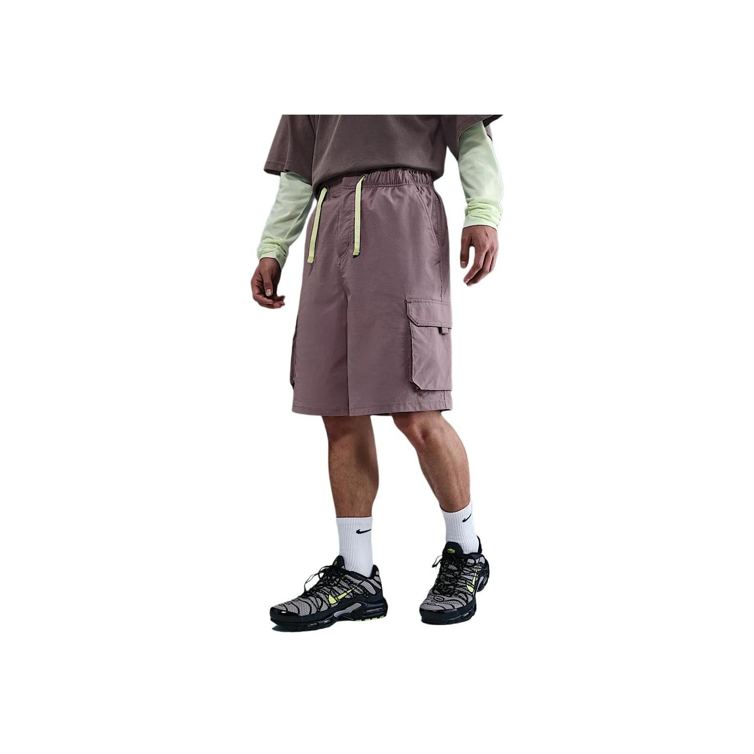 

Nike Dri-Fit Sportswear Kearny Fashion Versatile Quick-Dry Loose Skateboard Cargo Shorts Men shorts Brown-Grey Light-Lemon-Yellow IB7552-204 XL