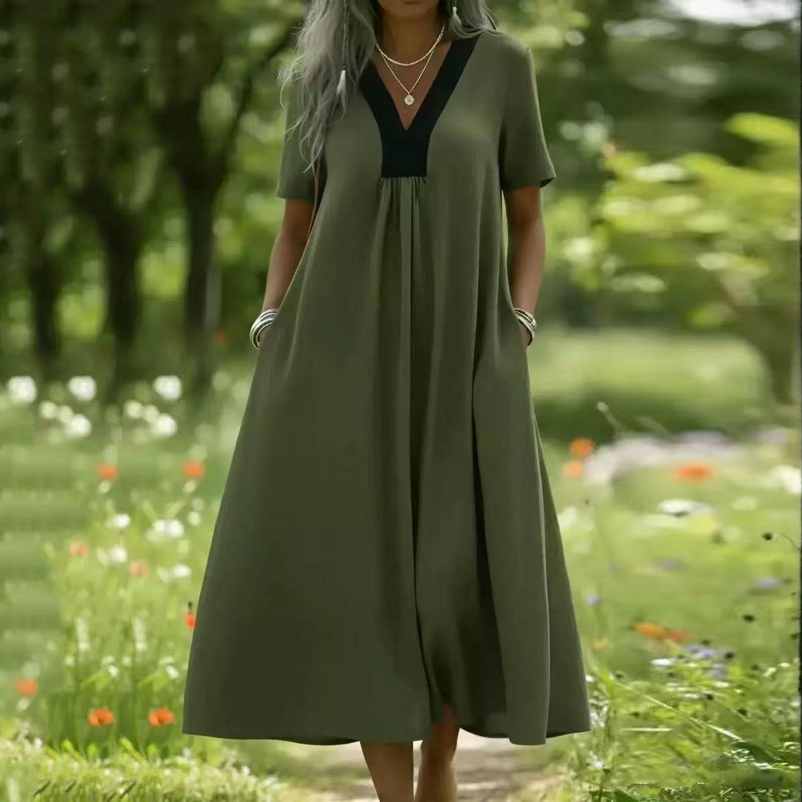 Женское модное повседневное однотонное платье L