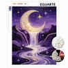 DIY Pearl Painting Canvas Night Scenery Design Shiny 3D Bead Art Kit Creative Leisure Craft for Living Room Wall Decor