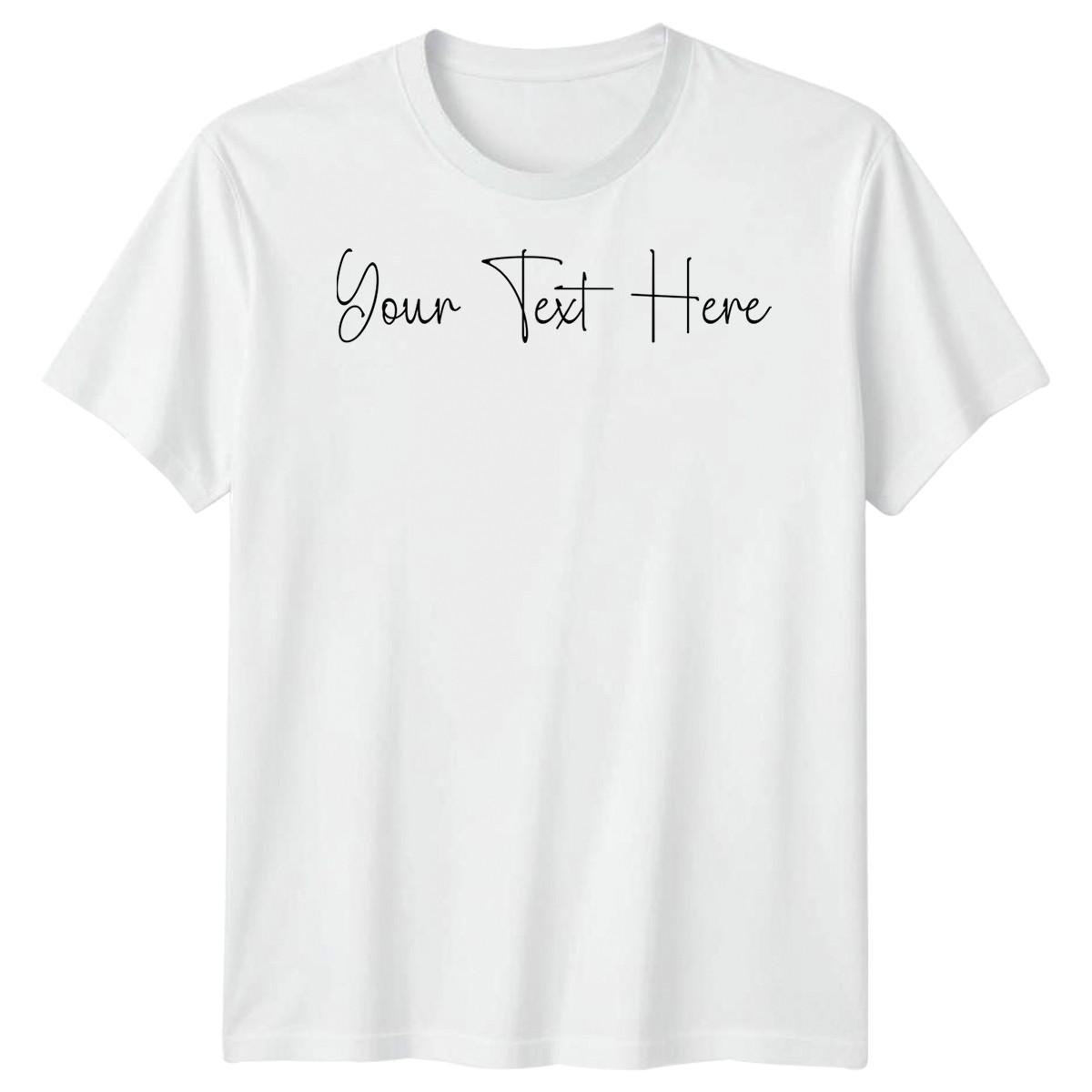 Персонализированная Ваша Текстовая Надпись Хлопковая Футболка 100% Мужские Футболки Топ Мальчишник Девичник На заказ Мужская Женская Футболка #2 2XL
