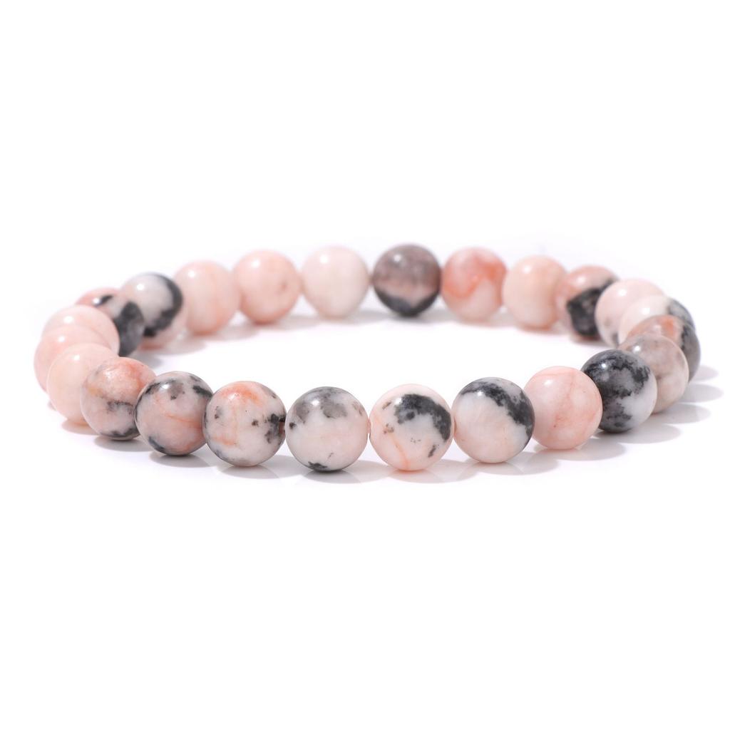 8Mm Natural Stone Bead Bracelet Men's Turquoise Elastic Bracelet.