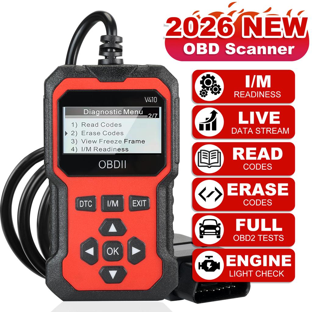 V410 OBD2 Diagnostic Scanner Car Code Reader Vehicle Health Inspection Tool Auto Code Reader Scanner Code Readers 4