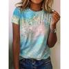 Summer Cartoon Print Oversized T-Shirt Loose  Tops For Women