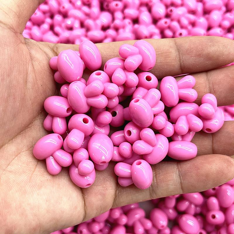New 15pcs 13*15mm Colourful Rabbit Acrylic Loose Spacer Beads for Jewelry Making DIY Bracelets Accessories