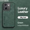 KEYSION Luxury Retro PU Leather Case for Xiaomi POCO M7 Pro 5G Soft Silicone+PC Shockproof Phone Back Cover for POCO M7 Pro 5G