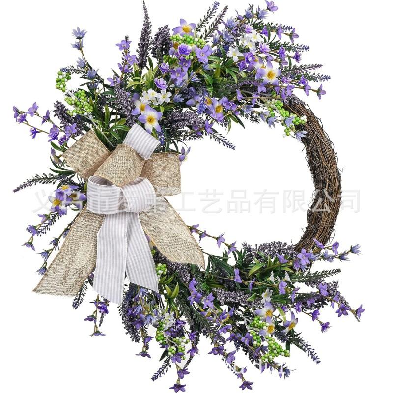 Artificial Flower Wreath Easter Valentines Day Decor Hotel Restaurant Door Hanging Decoration