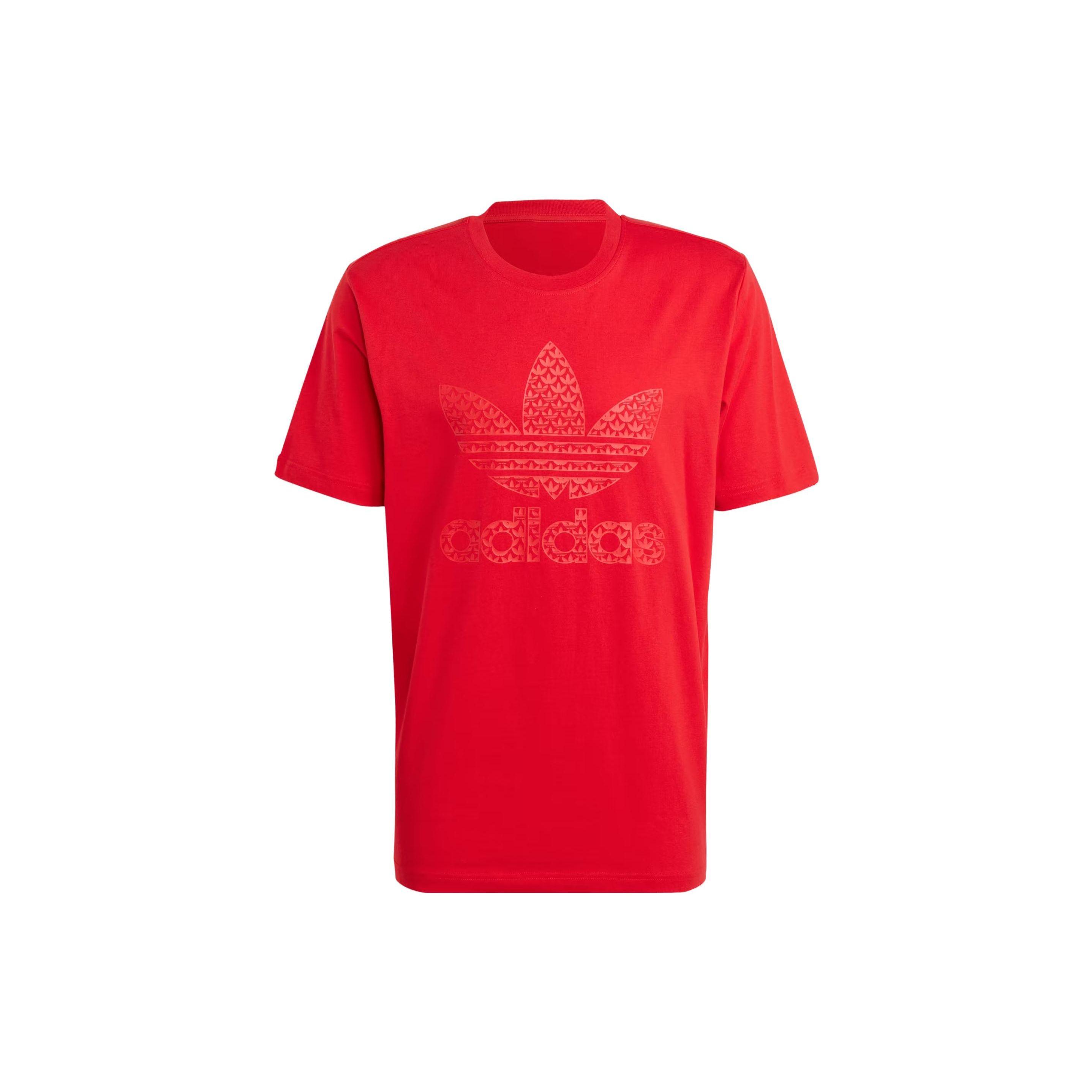 

Adidas Originals Graphics Monogram Tee Letter Logo Print Loose Fit Crew Neck Short Sleeve T-Shirt Men Tops Red IL5139 L