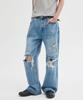 LEIRE Distressed Flare Denim Pants [Light Blue]