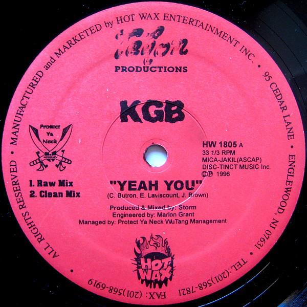 

12inch Record KGB - Yeah You HW1805 Teflon Producti 1996 US Rap & Hip-Hop/R&B Used