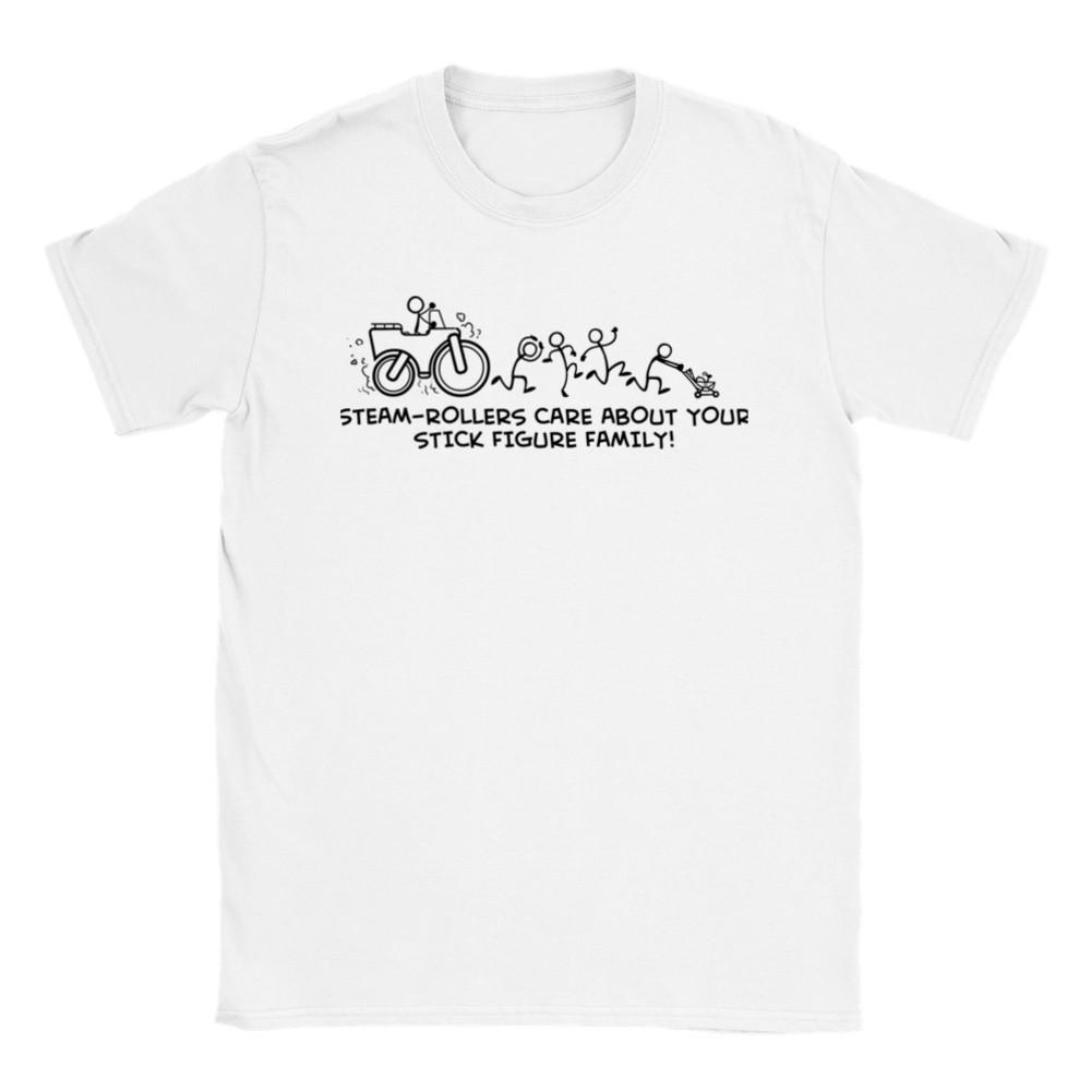 Steam Rollers Care About Your Stick Figure Family - T-shirt Unisex T-Shirt S