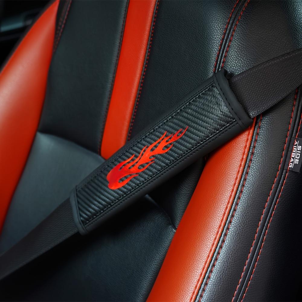 1pc Carbon Fiber Pattern Car Seat Belt Shoulder Pad Protector, Anti-Choke Design