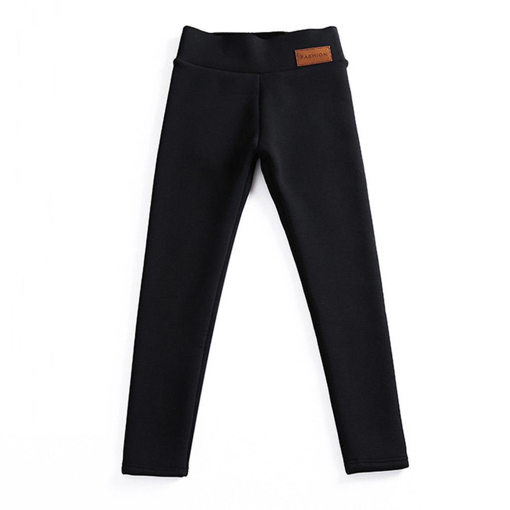 Women Solid Warm Winter Tight Thick Velvet Wool Cashmere Pants Trousers Leggings