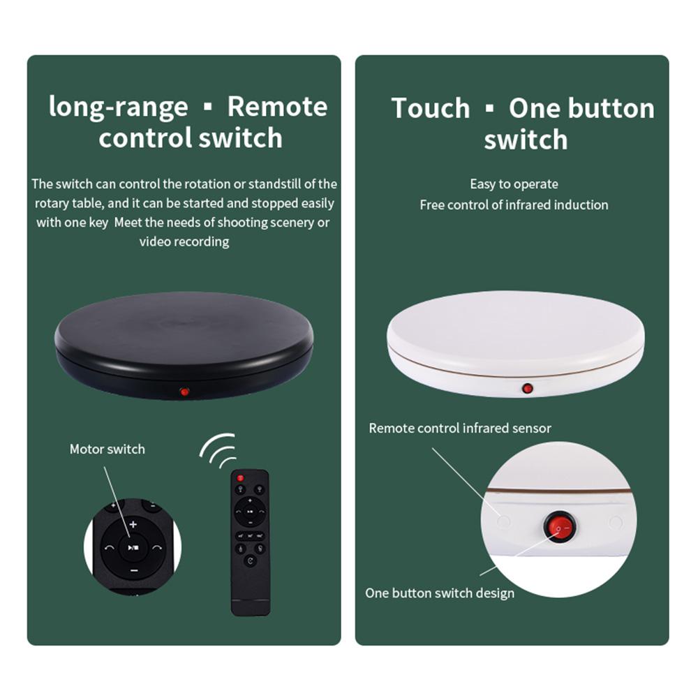 45CM/17.7in Motorized Rotating Display Stand Display Base 360 Degrees Rotatable Electric Potography