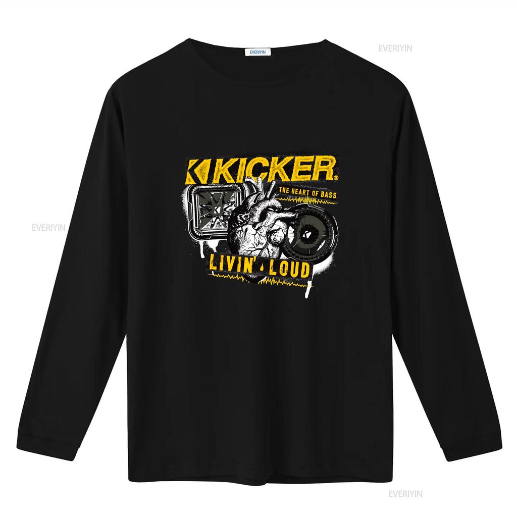Kicker Car Audio Old School Basshead Linin Loud T Shirt Vintage Washed Graphic Fashion Slightly Versatile Homme Unisex Casual
