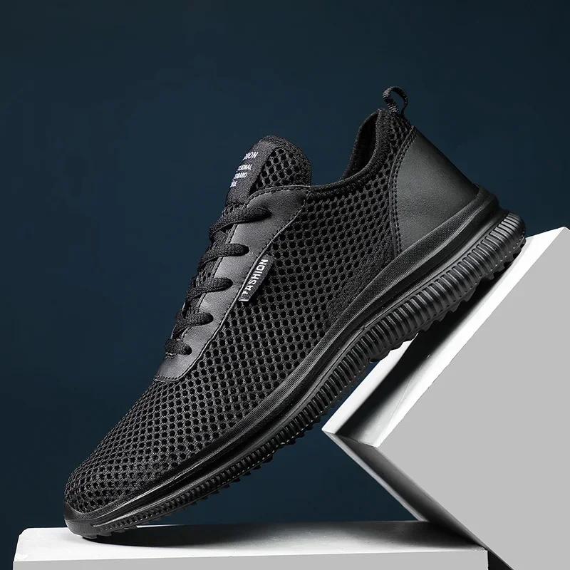 MAEDEF Summer Lace-up Mesh Shoes Men Sneakers Lightweight Men's Casual Shoes Walking Footwear Tenis Masculino Zapatillas Hombre