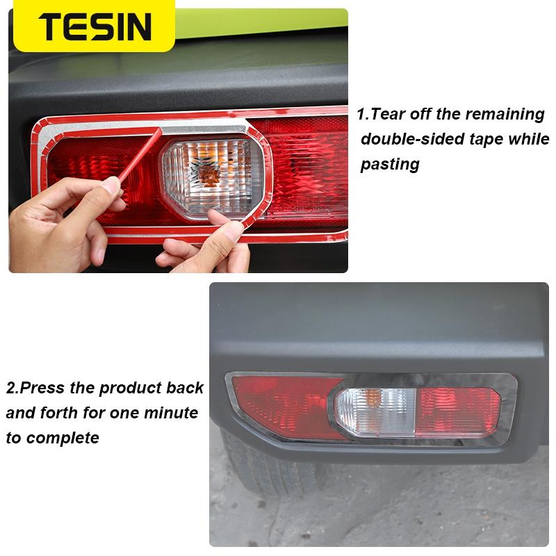 TESIN Car Rear Tail Light Lamp Decoration Cover for Suzuki Jimny JB74    2022 2023 Lamp Hoods Exterior