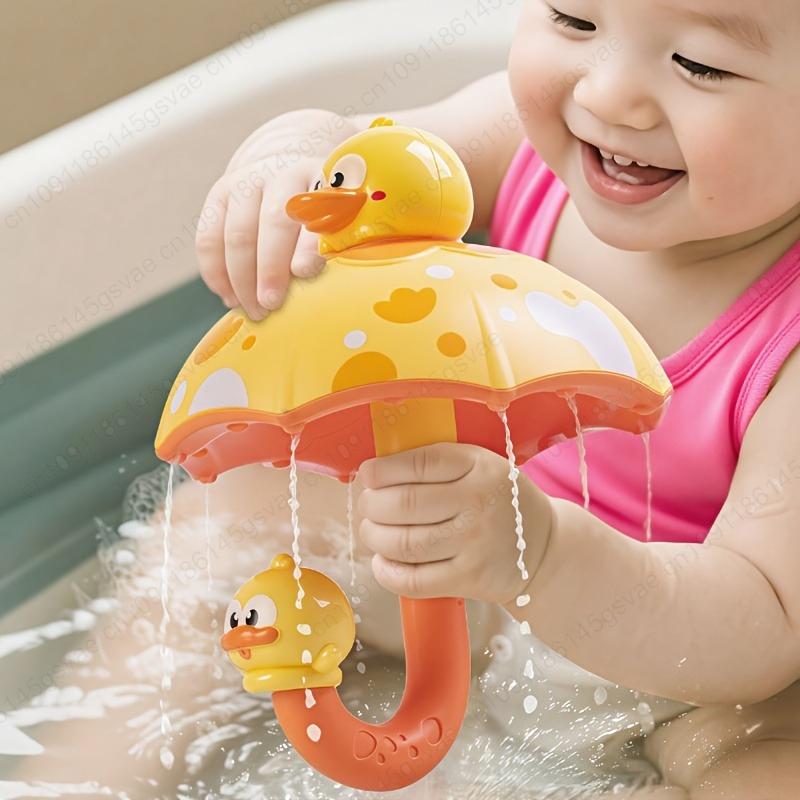Kids Duck Umbrella Shower Children's Water Spray Bath Toy Spinning Fun Parent-Child Interactive Bath Toys