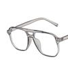 Retro Tide Glasses Optical Spectacle Transparent Computer Glasses Fashion Large Frame Double Beam Anti-blue Light Glasses