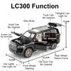 Large 1:18 Scale 300SL Land Cruiser LC300 Toy Car Model Shock Absorption Metal Diecast Sound Light Sports Cars Models for Boys