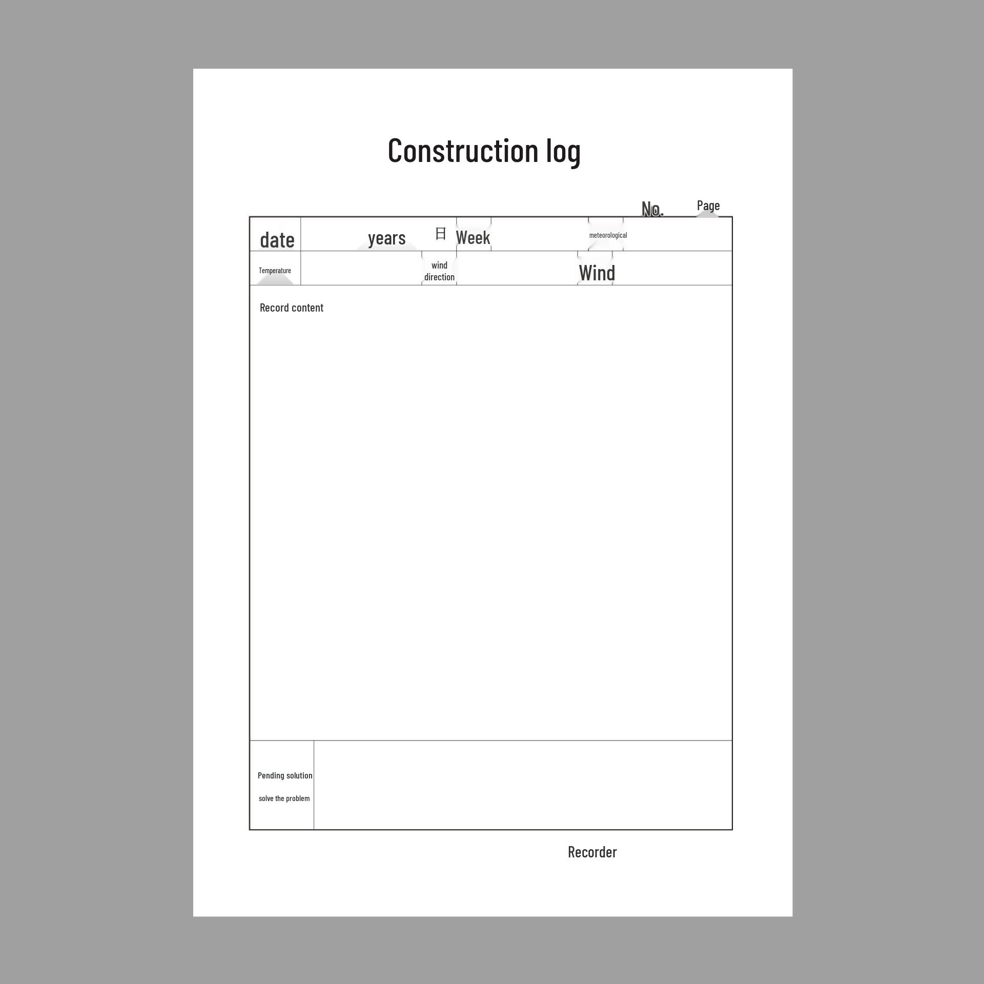 Customized Construction Safety Logbook for Building Management and Supervision