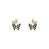 New trendy spring and summer butterfly pearl stud earrings temperament high-end unique earrings niche design earrings