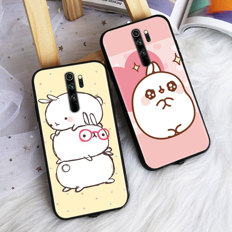 

Чехол для iPhone 15 14 12 Xiaomi Redmi Note 13C VIVO Y20 Samsung S24 FE Realme C21y OPPO A76 Molang Rabbit
