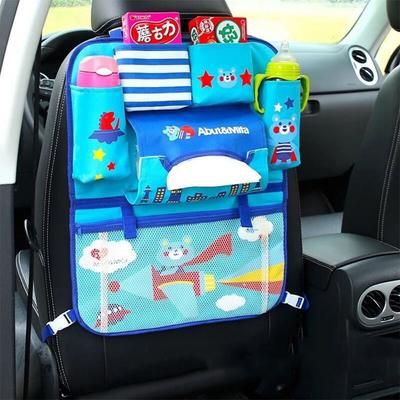 Borsa portaoggetti per schienale del sedile dell'auto dei cartoni animati, grande capacità, porta tablet, protezione, borsa da viaggio appesa