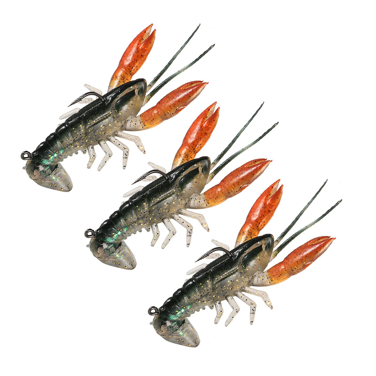 8cm / 14g Soft Crawfish Shrimp Lobster Claw Bait Artificial Lure Bait Swimbait Crawfish fishing lure