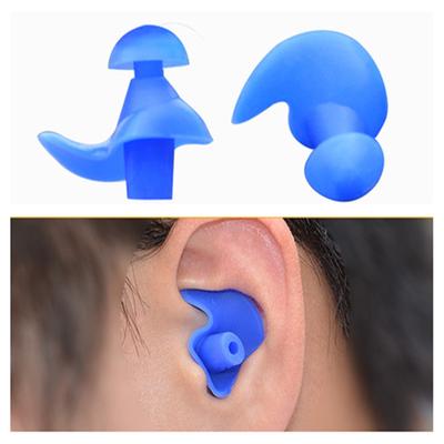 1 Pair Soft Environmental Silicone Spiral Waterproof Dust-Proof Earplugs Water Sports Swim Accessories