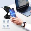 15W Magnetic Wireless Car Charger & Foldable Phone Holder with Suction Cup for Apple Devices