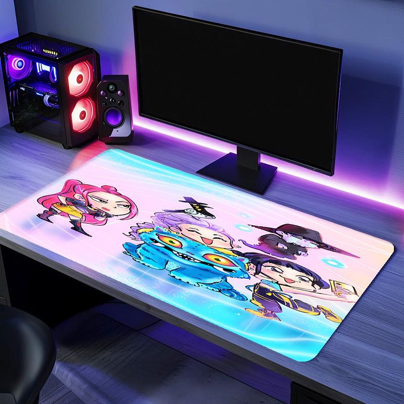 Kpop Hunter Mauspads - Rutschfeste Gummiunterlage, Glatte Oberfläche für Arbeit, Gaming, Büro und Zuhause, Schreibtisch-Mauspad