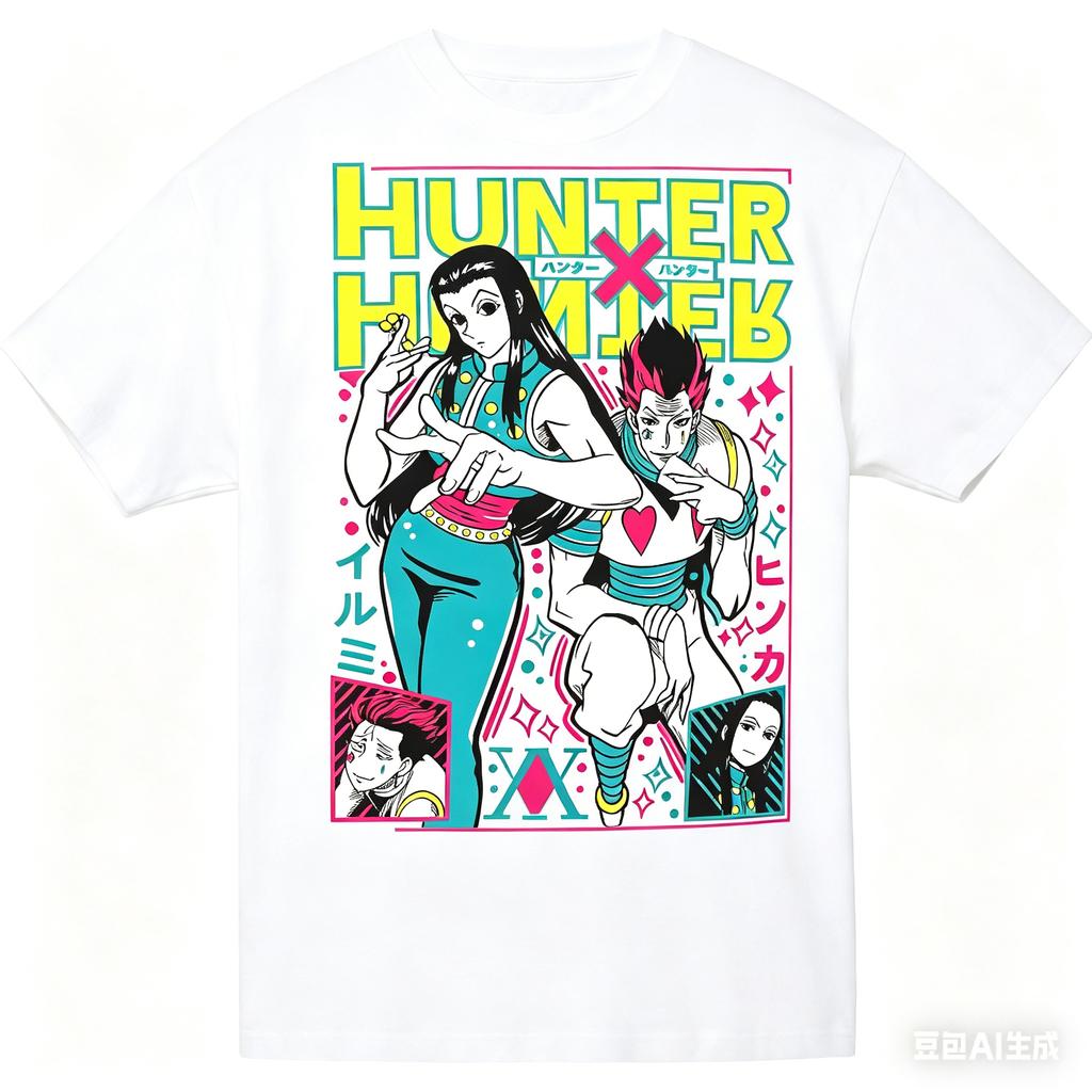 2026 Summer Hunter X Hunter Killua Lightning Sketch Anime Graphic Black Tshirt Unisex Oversized Y2k Streetwear Cotton Tee