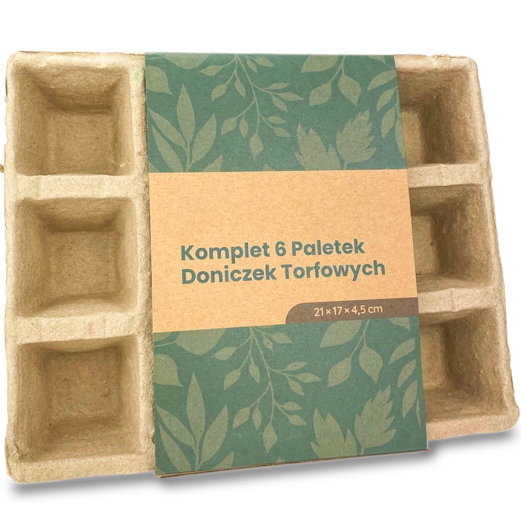 Gardenline Komplet 6 Paletek Doniczek Torfowych - 21X17X4,5Cm Eda3227