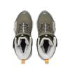 Li Ning Kids Versatile Shock Absorbing Wear Resistant Rebound Warm High Top Casual Shoes Kids Casual Shoes Military-Green Asphalt-Gray YKCU186-35