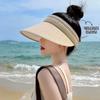 Summer sunscreen visor, new hat with enlarged brim, adult empty top hat, face covering and face showing, small summer cool hat for women